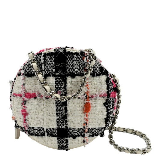 CHANEL Round As Earth Tweed Crossbody Bag Multicolor