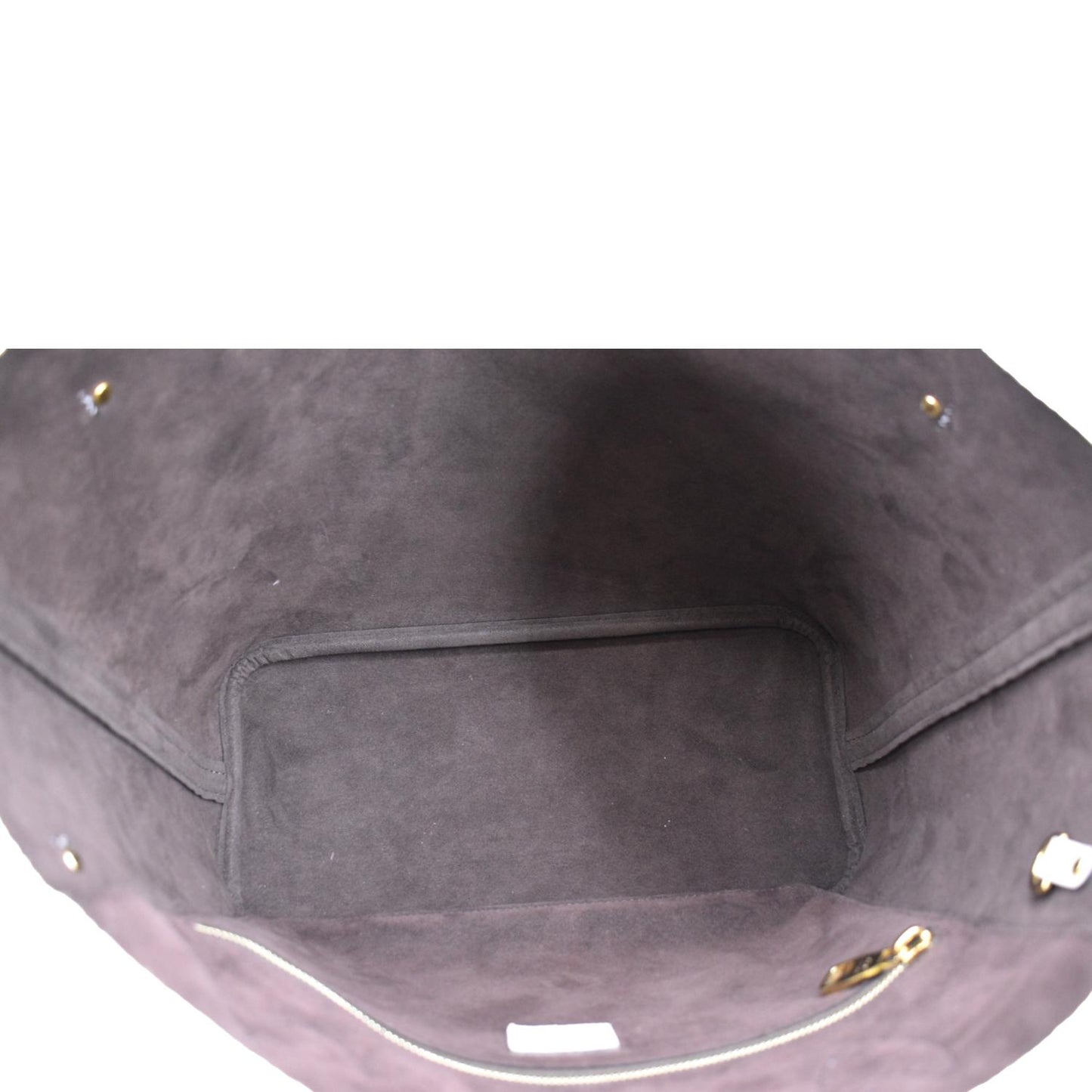 LOUIS VUITTON Neverfull MM Monogram Empreinte Tote Bag Beige