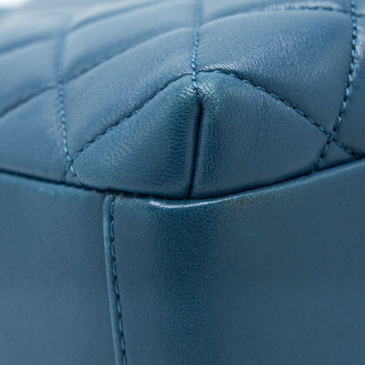 Chanel Quilted Large Trendy CC Bowling Bag Lambskin Blue LGHW