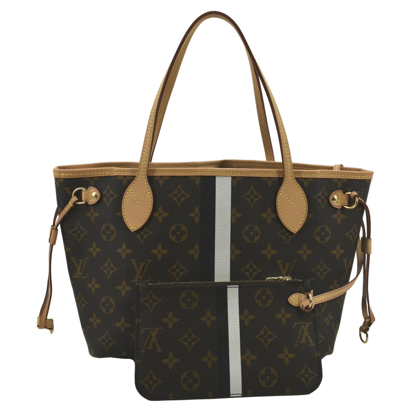 LOUIS VUITTON Neverfull PM Monogram Canvas Tote Bag Brown