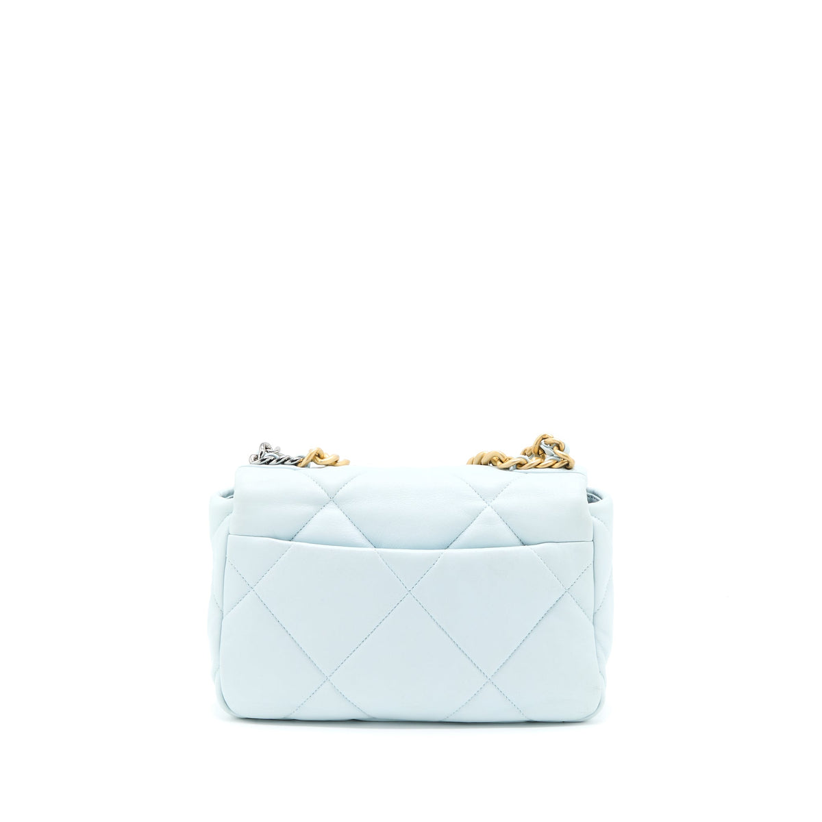 Chanel Small 19 Bag Lambskin Light Blue Multicolour Hardware (Microchip)