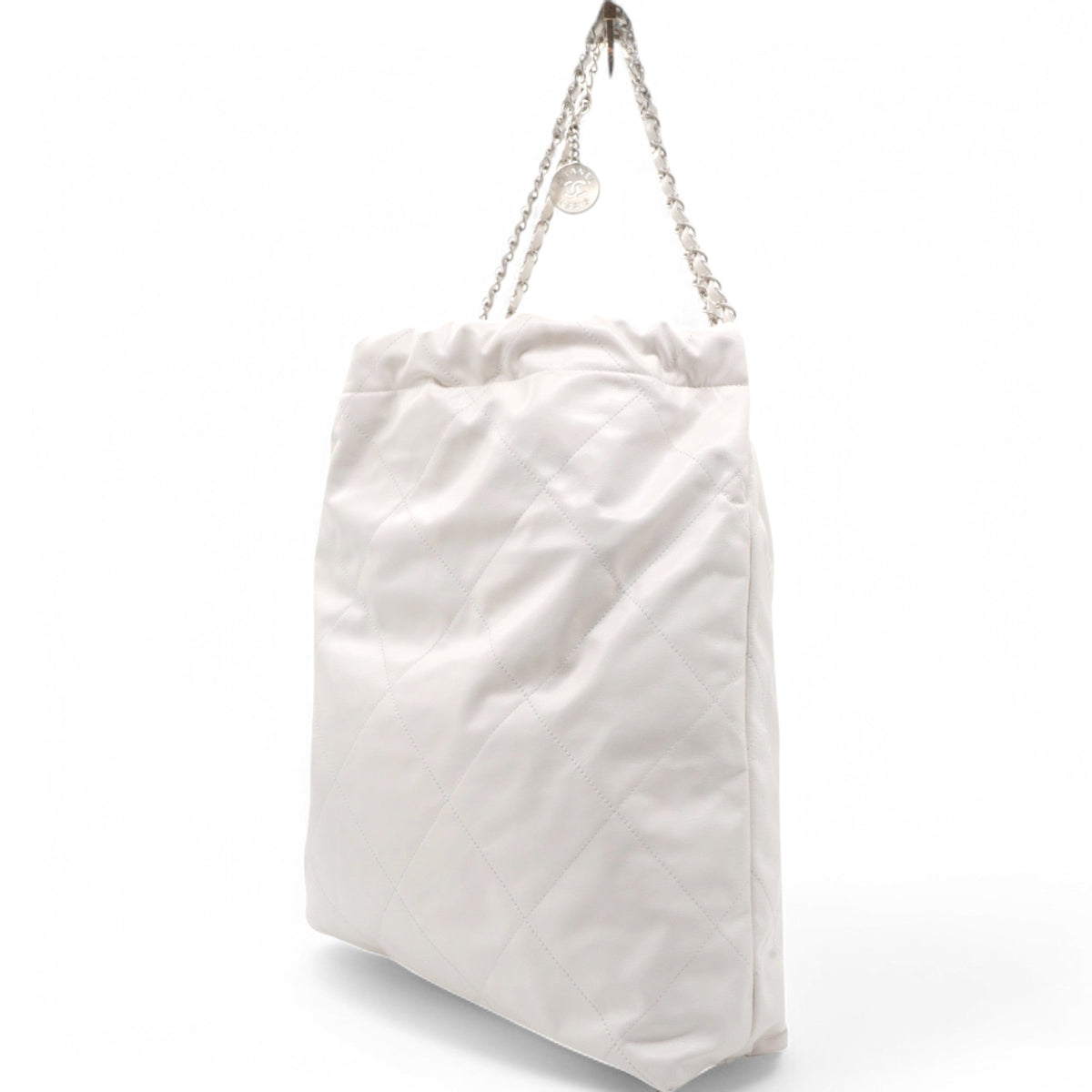 Chanel Shiny Quilted Large Chanel 22 White