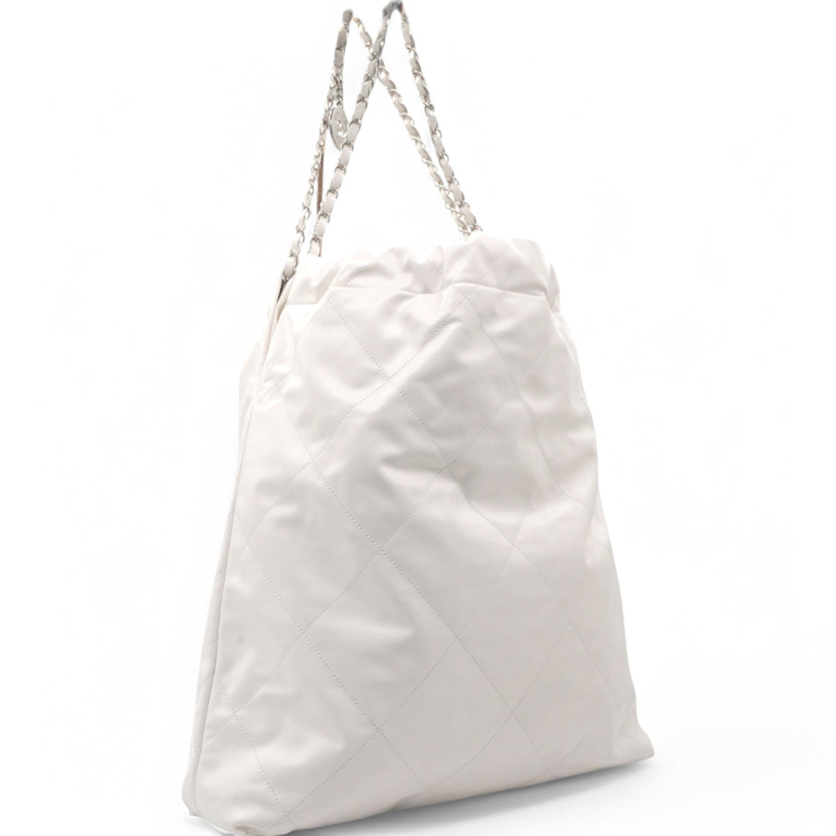 Chanel Shiny Quilted Large Chanel 22 White