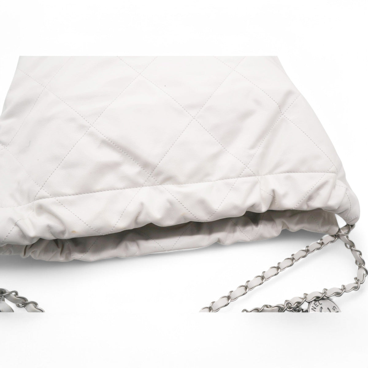 Chanel Shiny Quilted Large Chanel 22 White