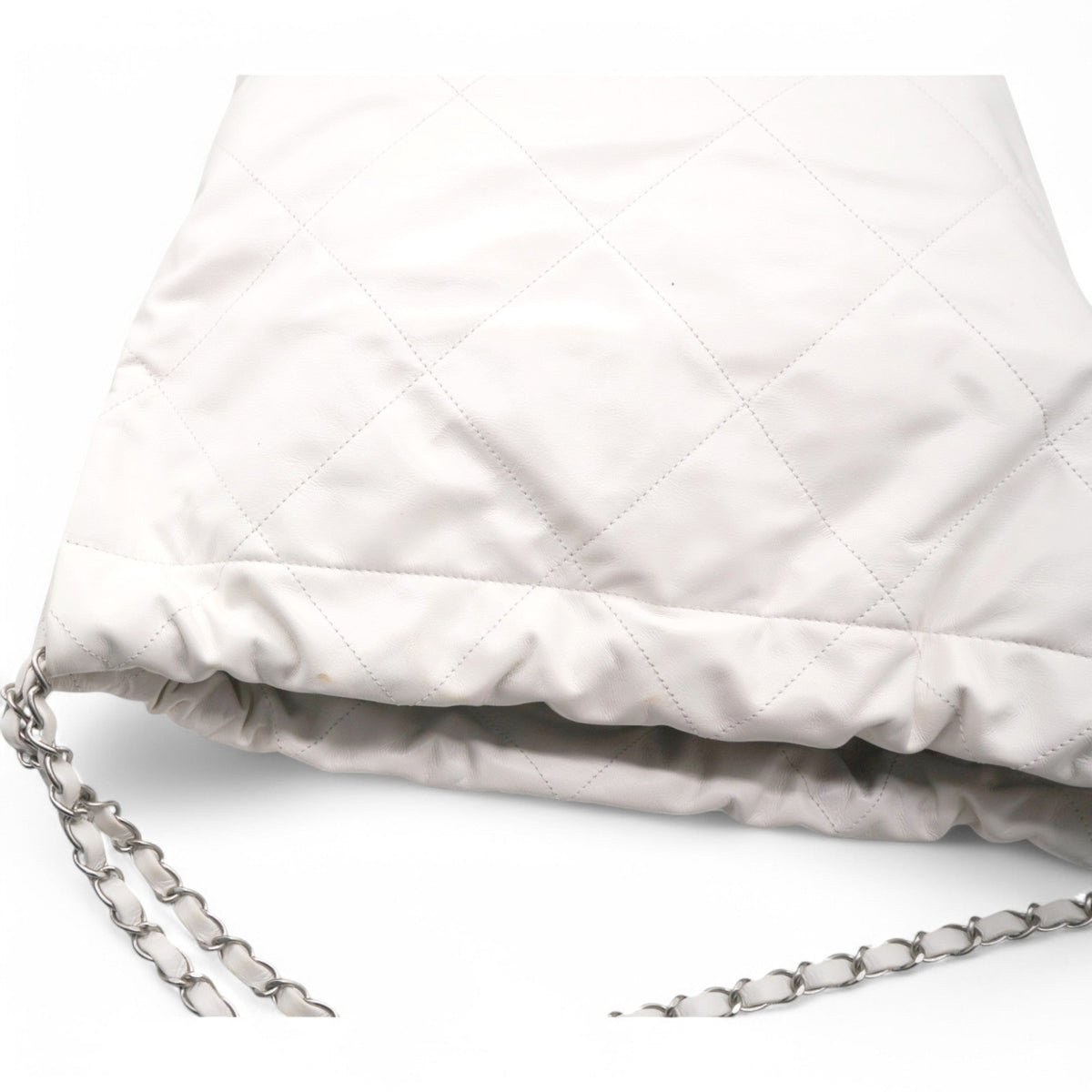Chanel Shiny Quilted Large Chanel 22 White