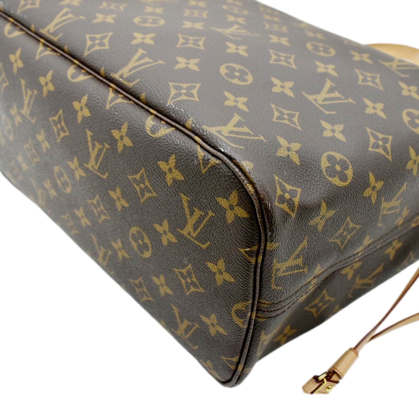 LOUIS VUITTON Neverfull MM Monogram Canvas Tote Bag Brown