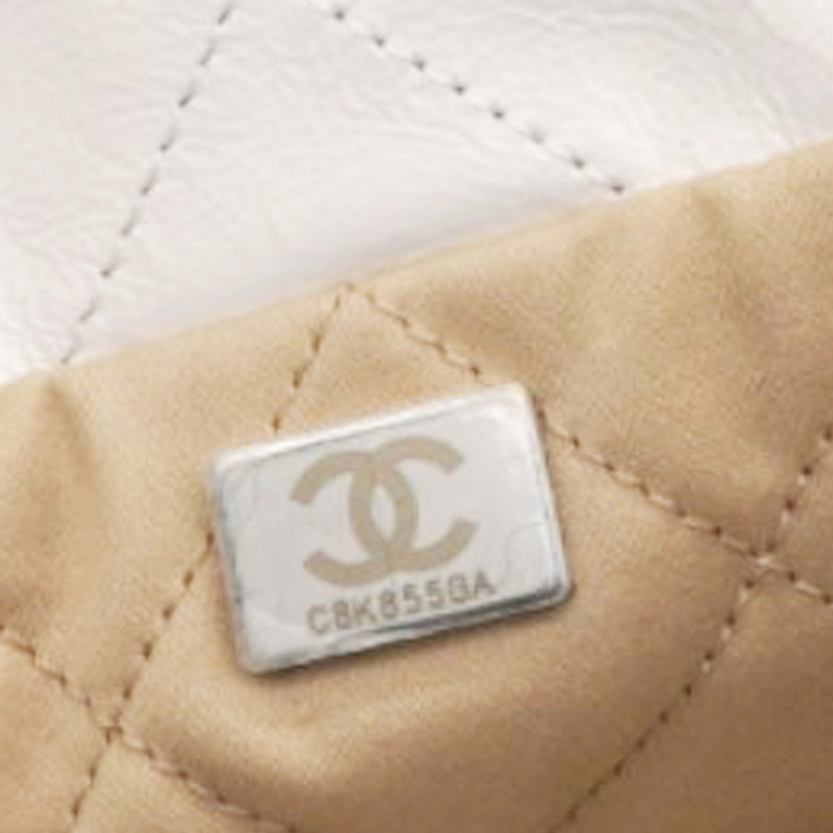 Chanel Shiny Quilted Large Chanel 22 White