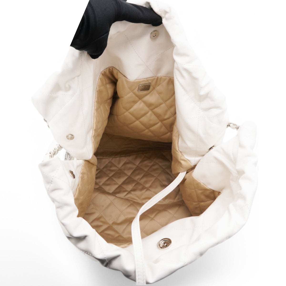 Chanel Shiny Quilted Large Chanel 22 White