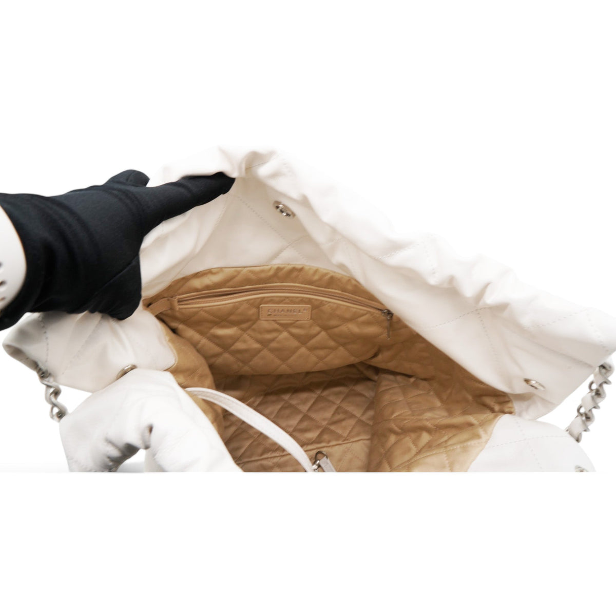 Chanel Shiny Quilted Large Chanel 22 White