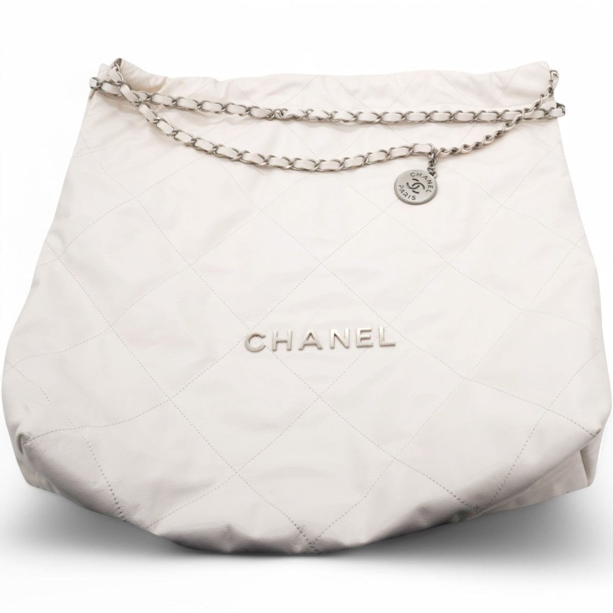 Chanel Shiny Quilted Large Chanel 22 White