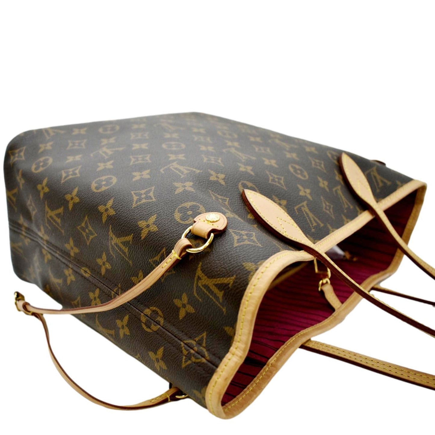 LOUIS VUITTON Neverfull MM Monogram Canvas Tote Bag Brown