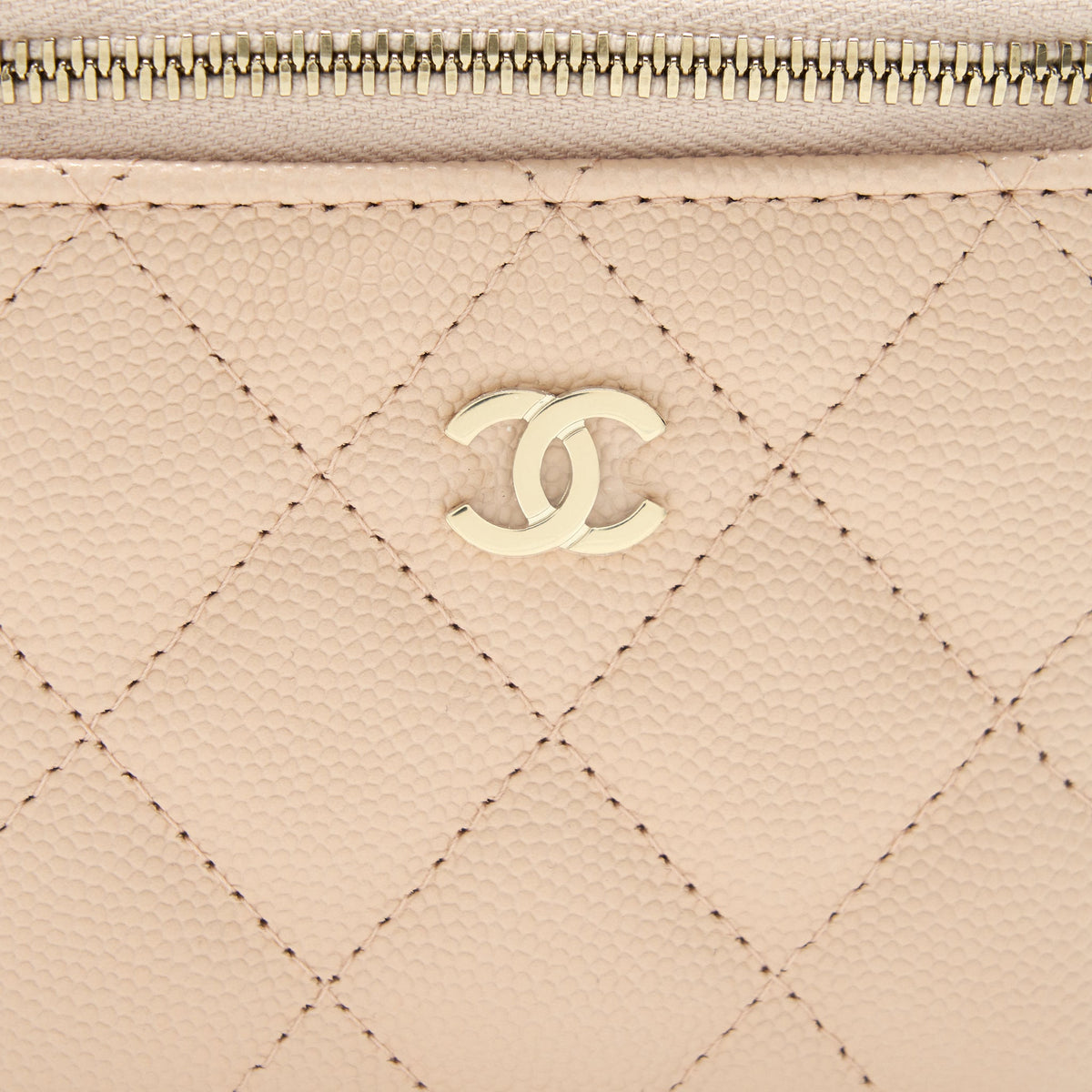 Chanel Mini Vanity Light Beige Caviar GHW