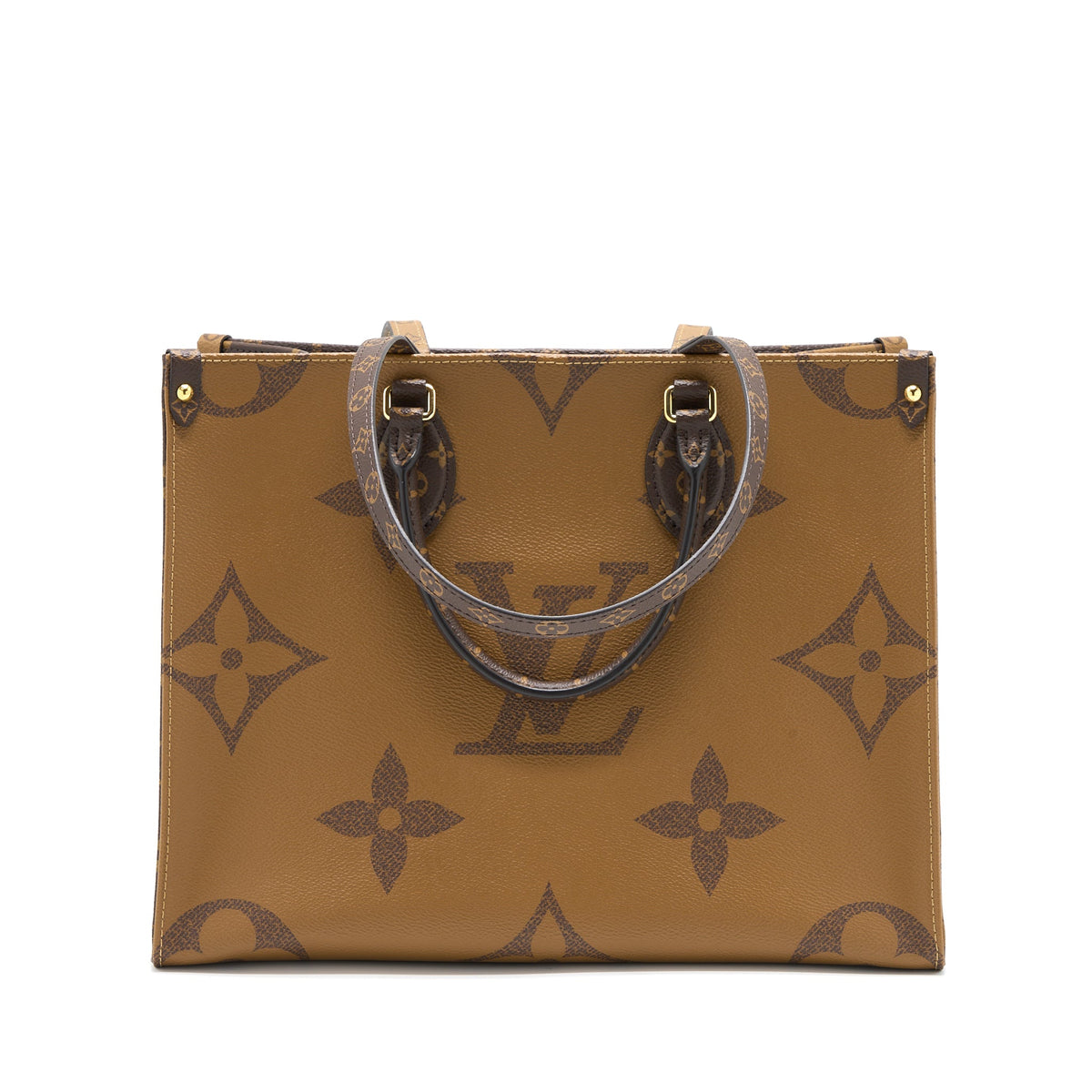 Louis Vuitton On The Go MM Monogram Coated Monogram Reverse Canvas GHW
