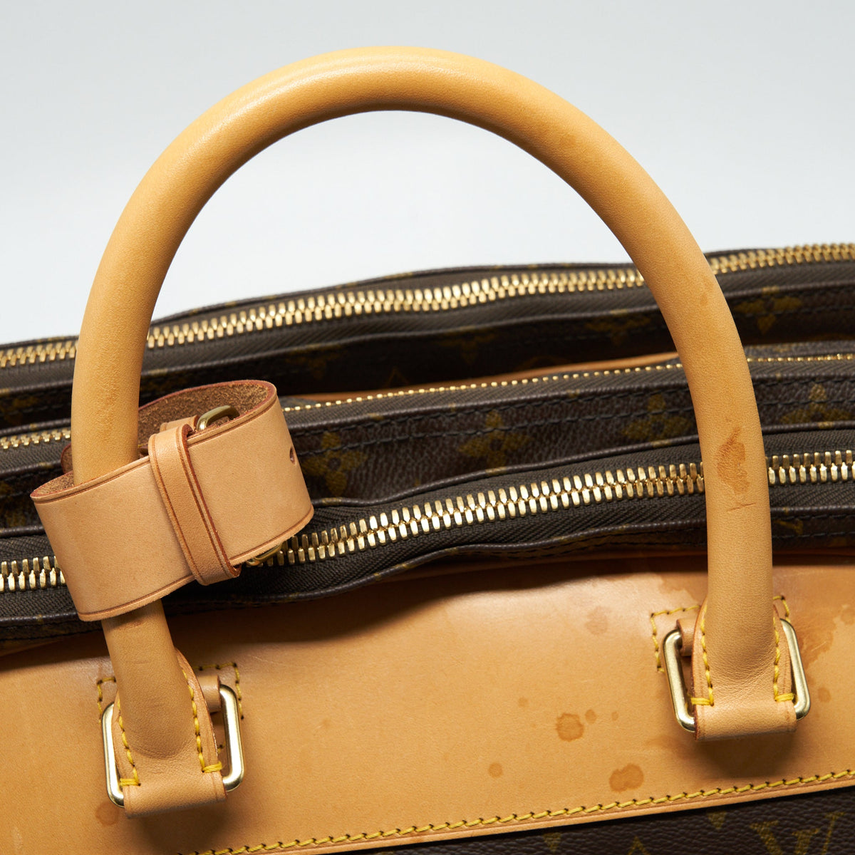 Louis Vuitton Vintage Luggage Bag With Strap Monogram Canvas Year 1997