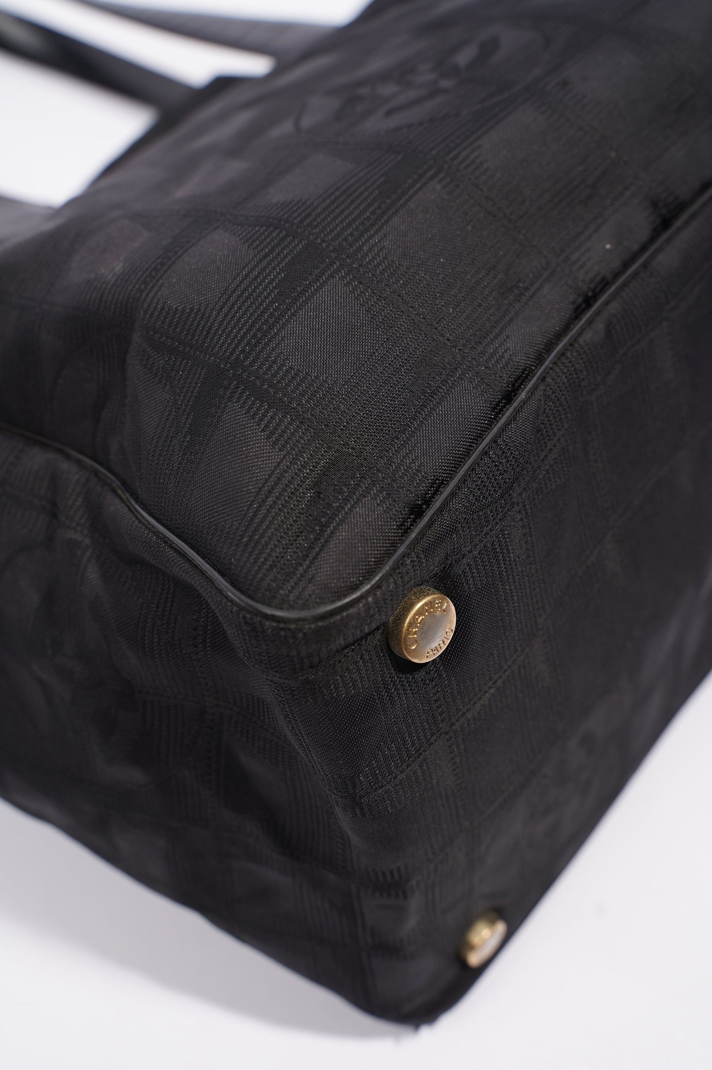 Chanel Womens Vintage Travel Line Tote Black