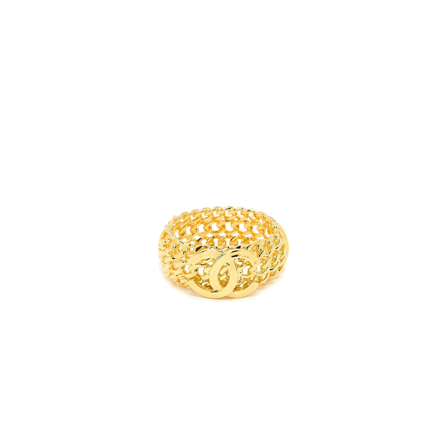 Chanel Giant CC Logo Bangle Gold Tone