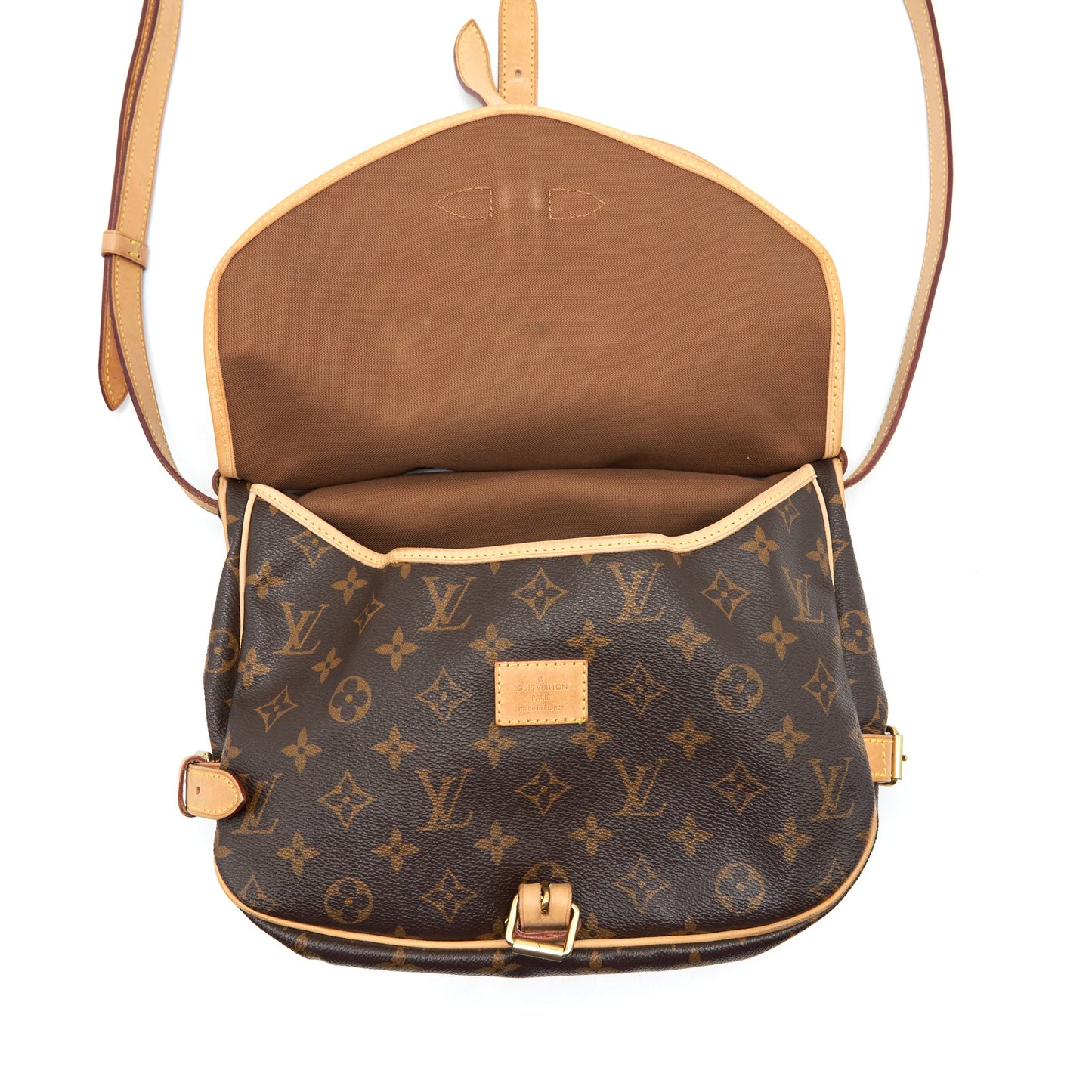Louis Vuitton Vintage Double Side Crossbody Bag Monogram Canvas GHW
