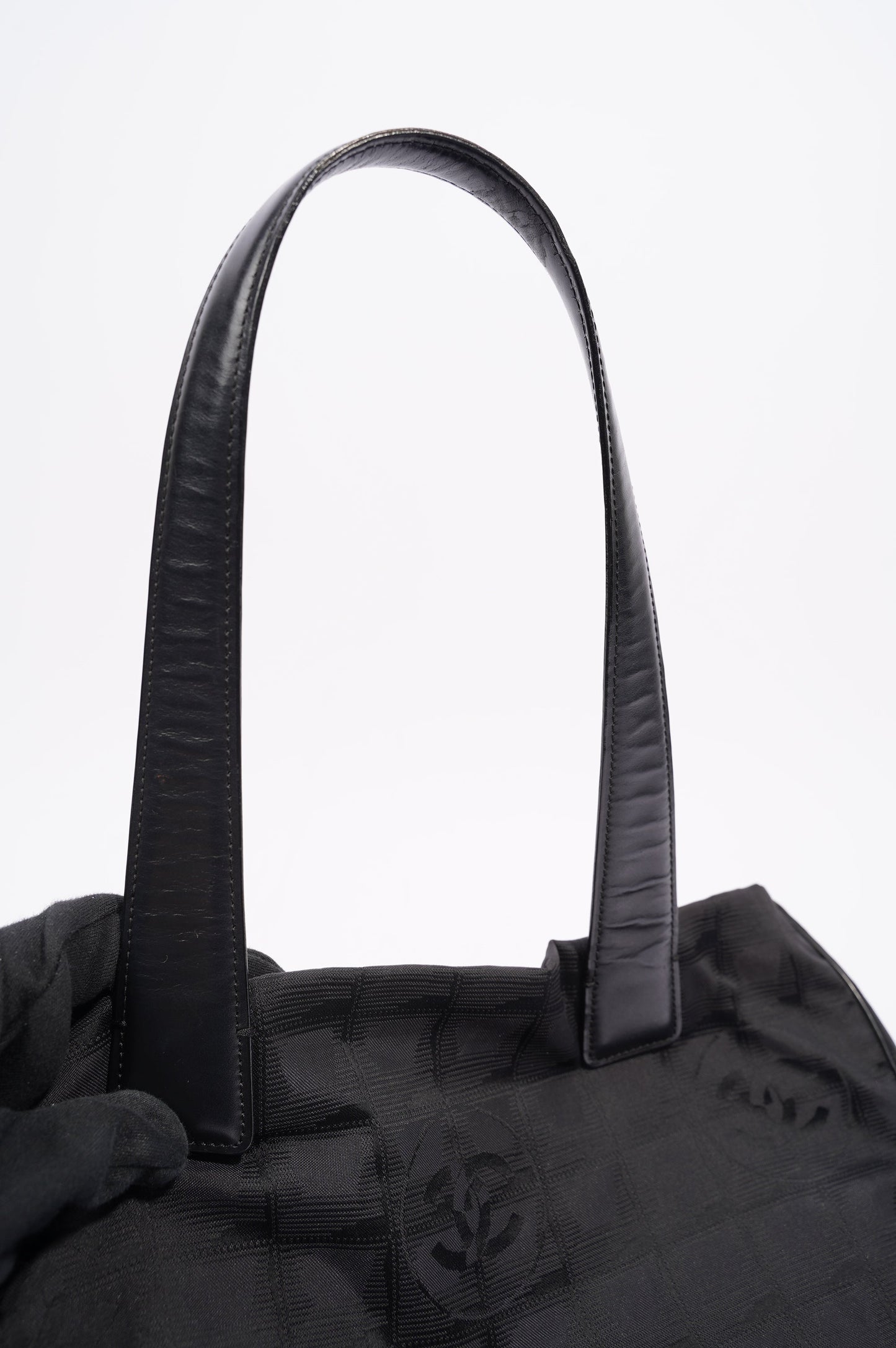 Chanel Womens Vintage Travel Line Tote Black