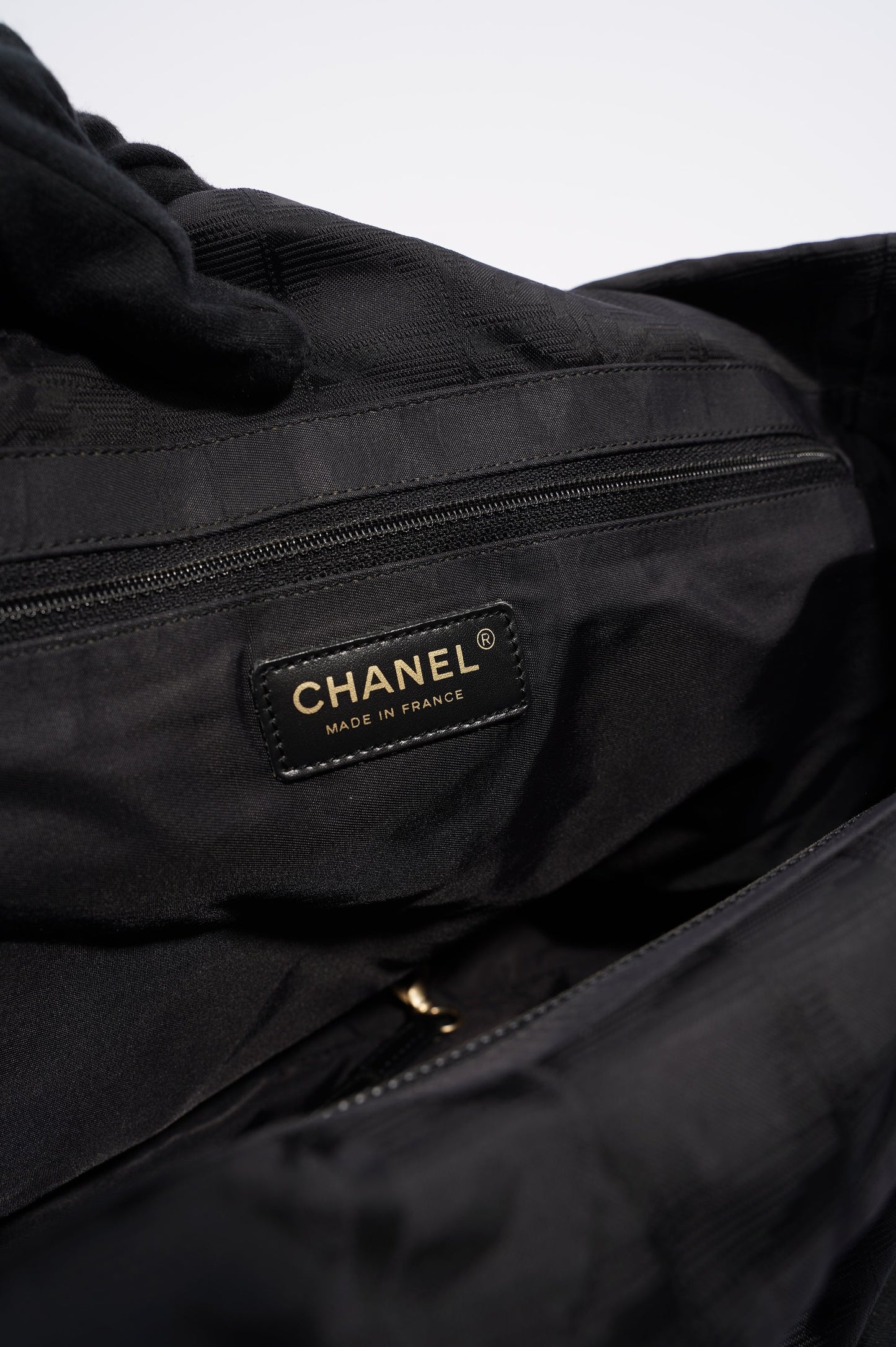 Chanel Womens Vintage Travel Line Tote Black