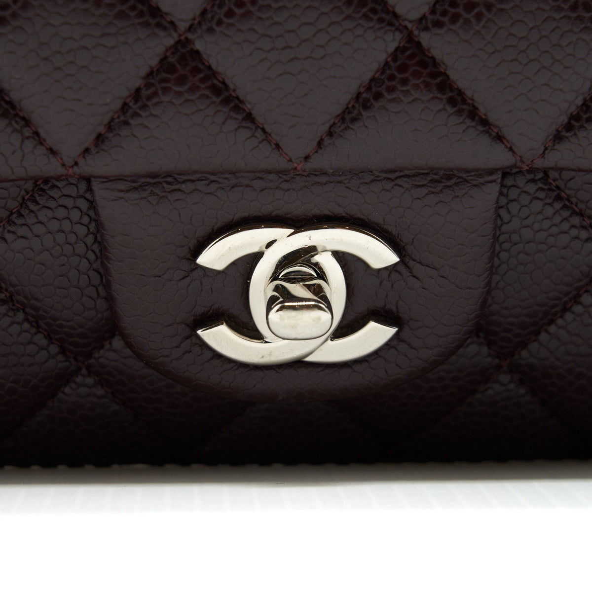Chanel Medium Classic double Flap bag Caviar Burgundy SHW