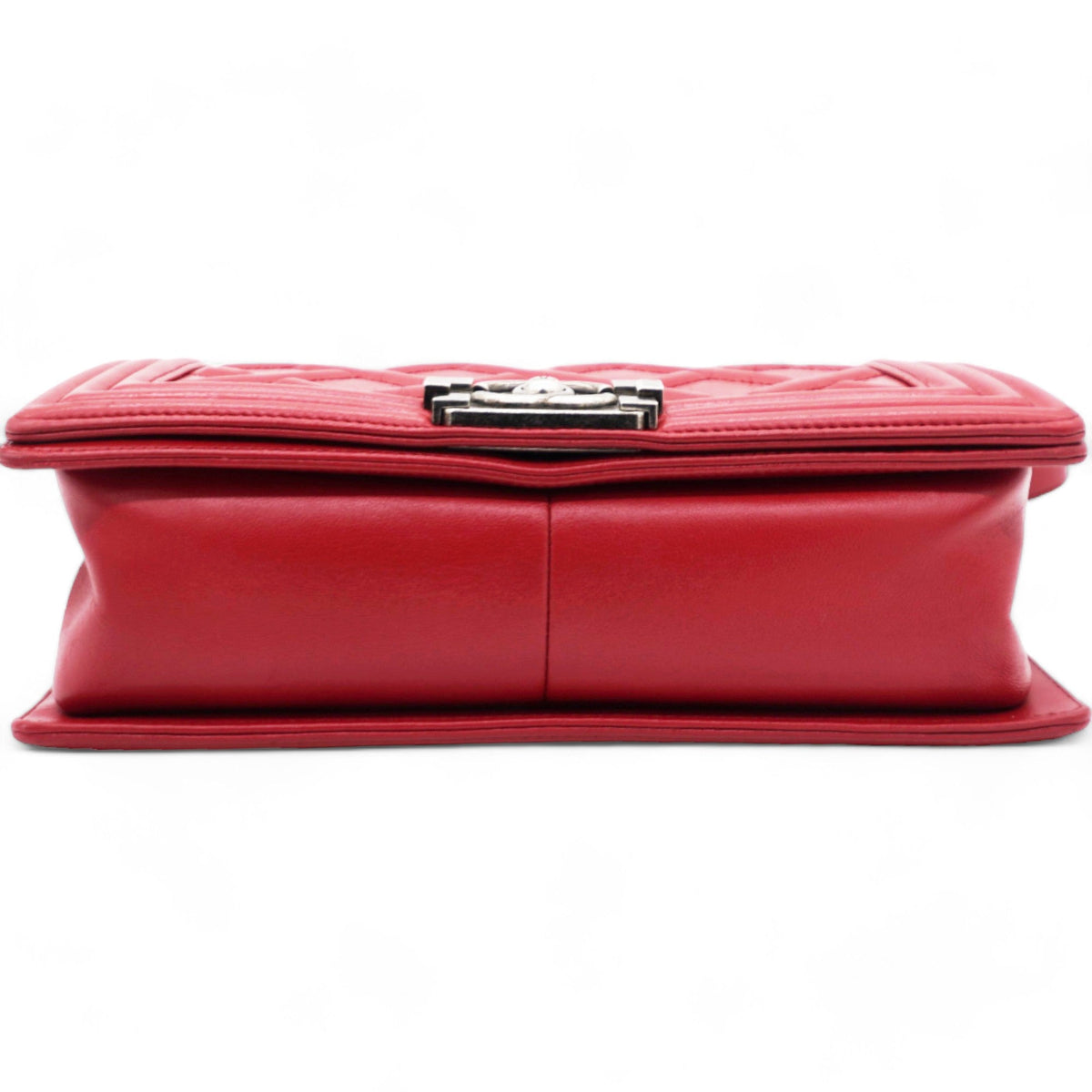 Chanel Rouge Leather Chateau Celtic Boy Bag