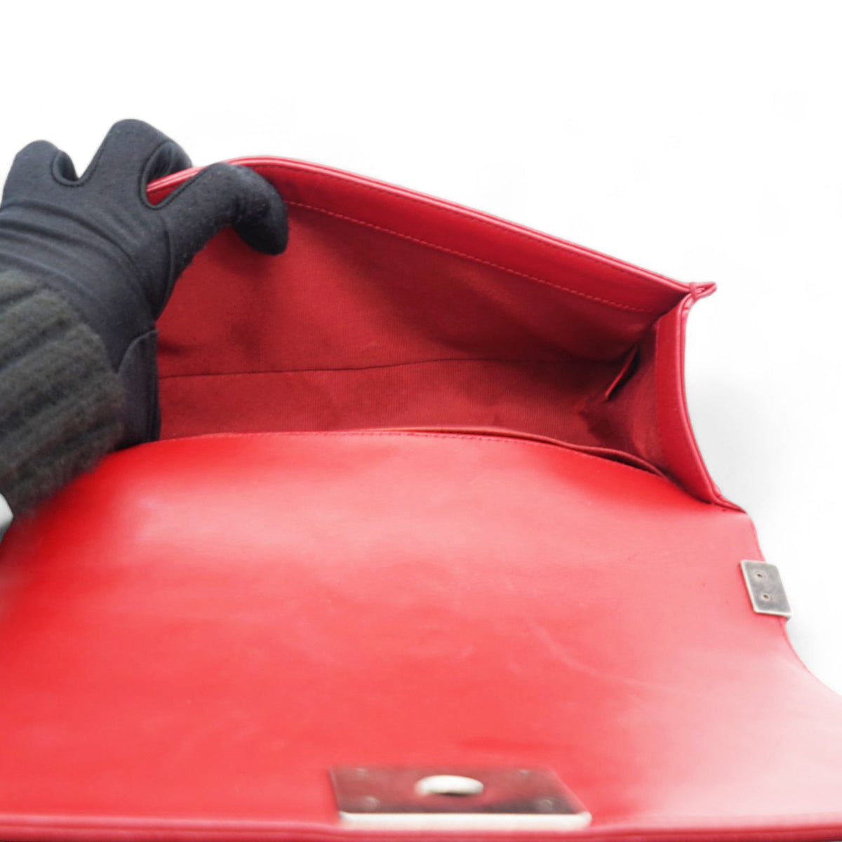 Chanel Rouge Leather Chateau Celtic Boy Bag