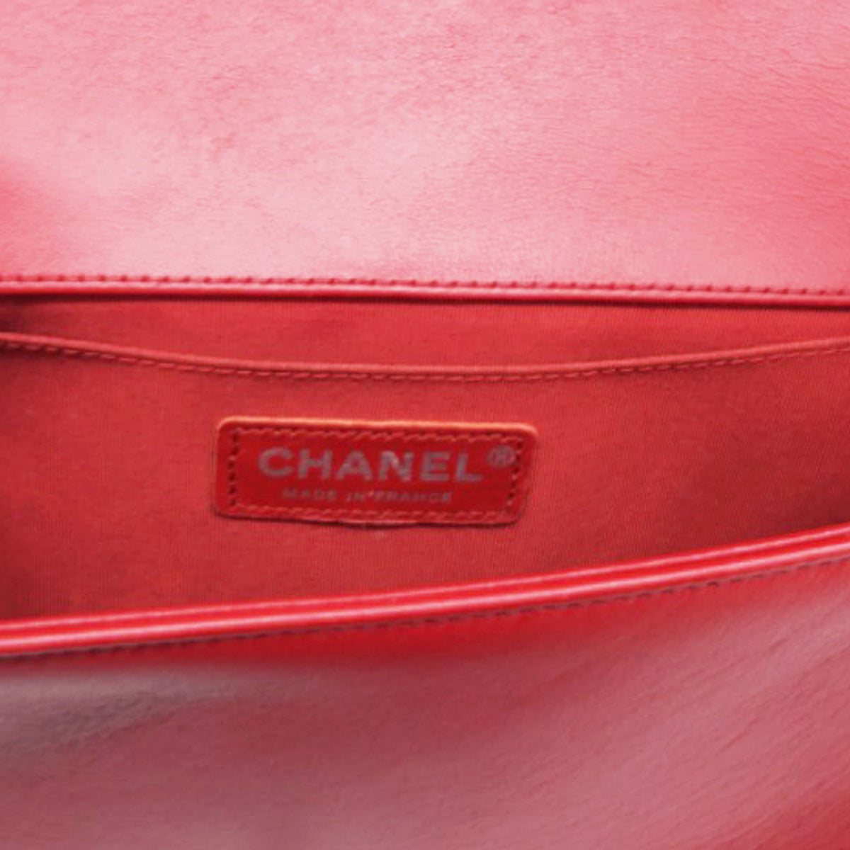 Chanel Rouge Leather Chateau Celtic Boy Bag