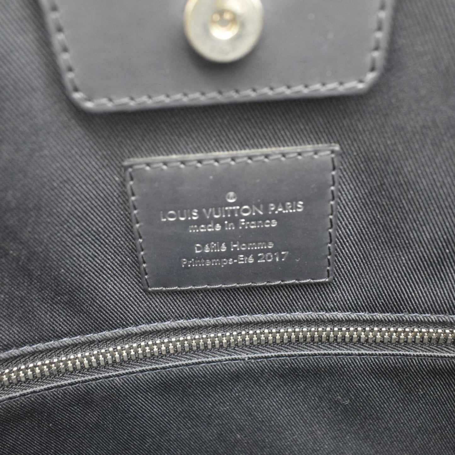 LOUIS VUITTON Savane Monogram Chapman Canvas Atlas Tote Bag Navy Blue