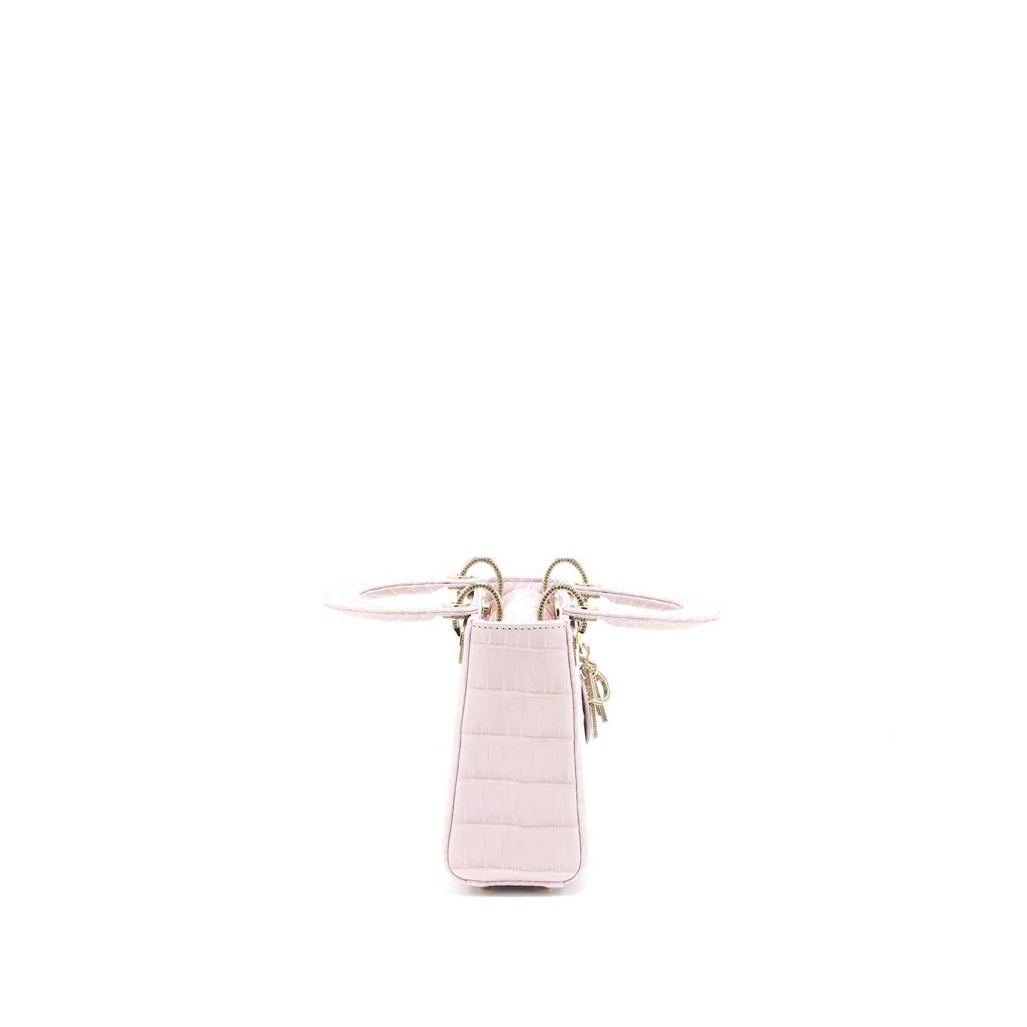 Dior Mini Lady Dior Alligator Mississippiensis Light Pink Crystal LGHW