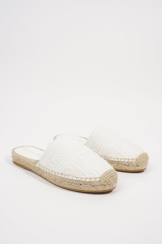 Christian Dior Womens Granville Espadrille White EU 34 / UK 1