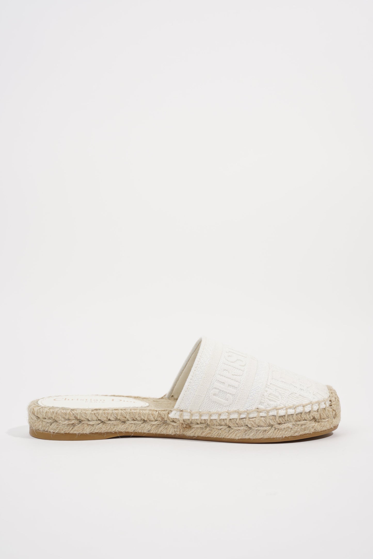 Christian Dior Womens Granville Espadrille White EU 34 / UK 1