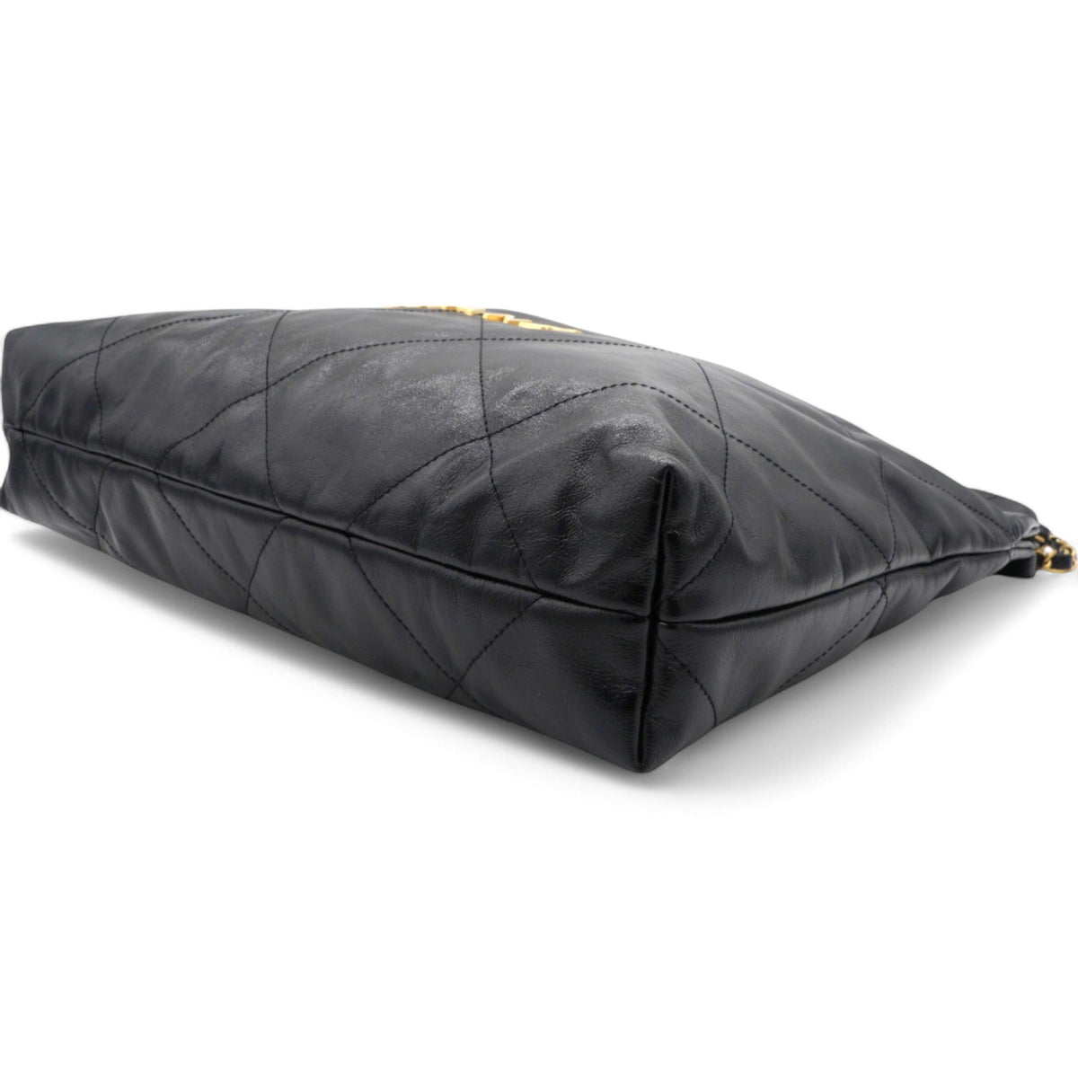 Chanel Shiny Quilted Medium Chanel 22 Black