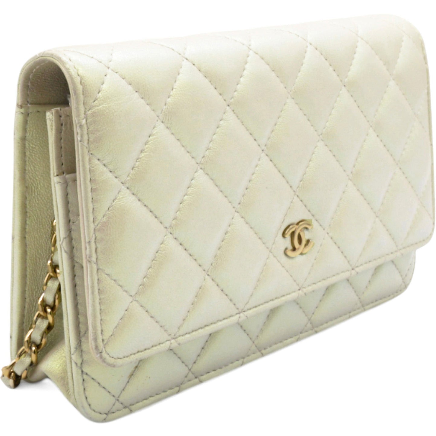 Chanel Iridescent Quilted Wallet On Chain WOC
