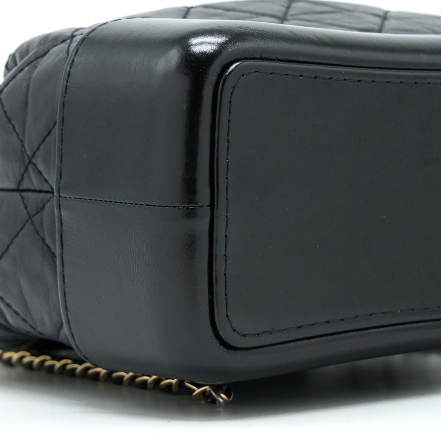 Chanel Small Gabrielle Backpack Aged Calfskin Black Multicolour Hardware