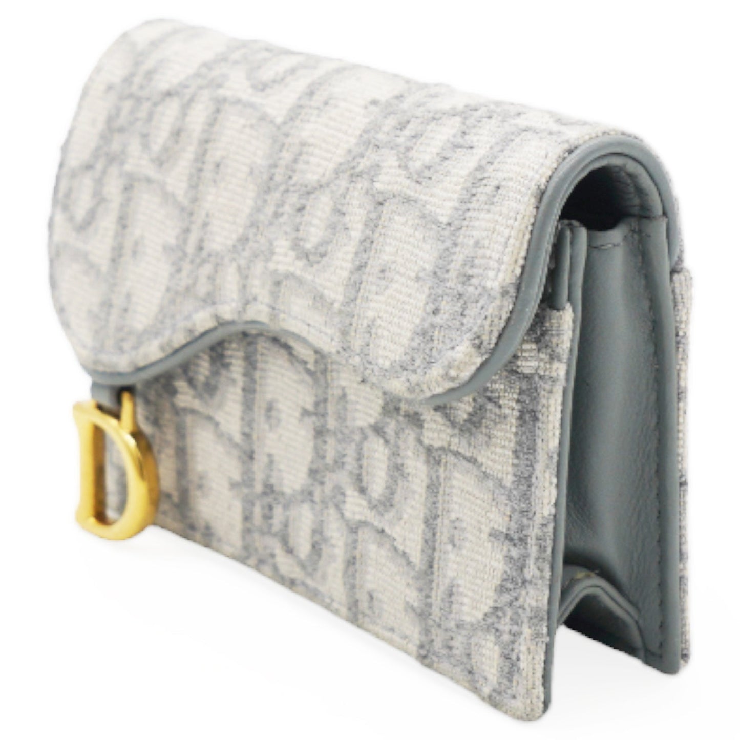 Dior Saddle Flap Card Holder Oblique