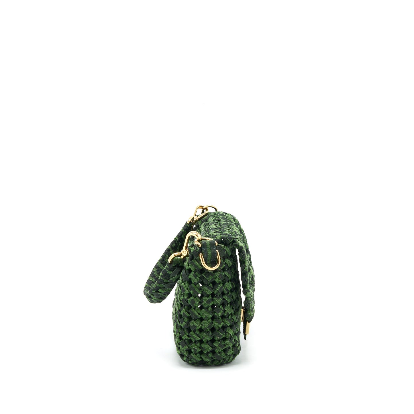 Fendi Baguette Limited edition Tweed Green GHW