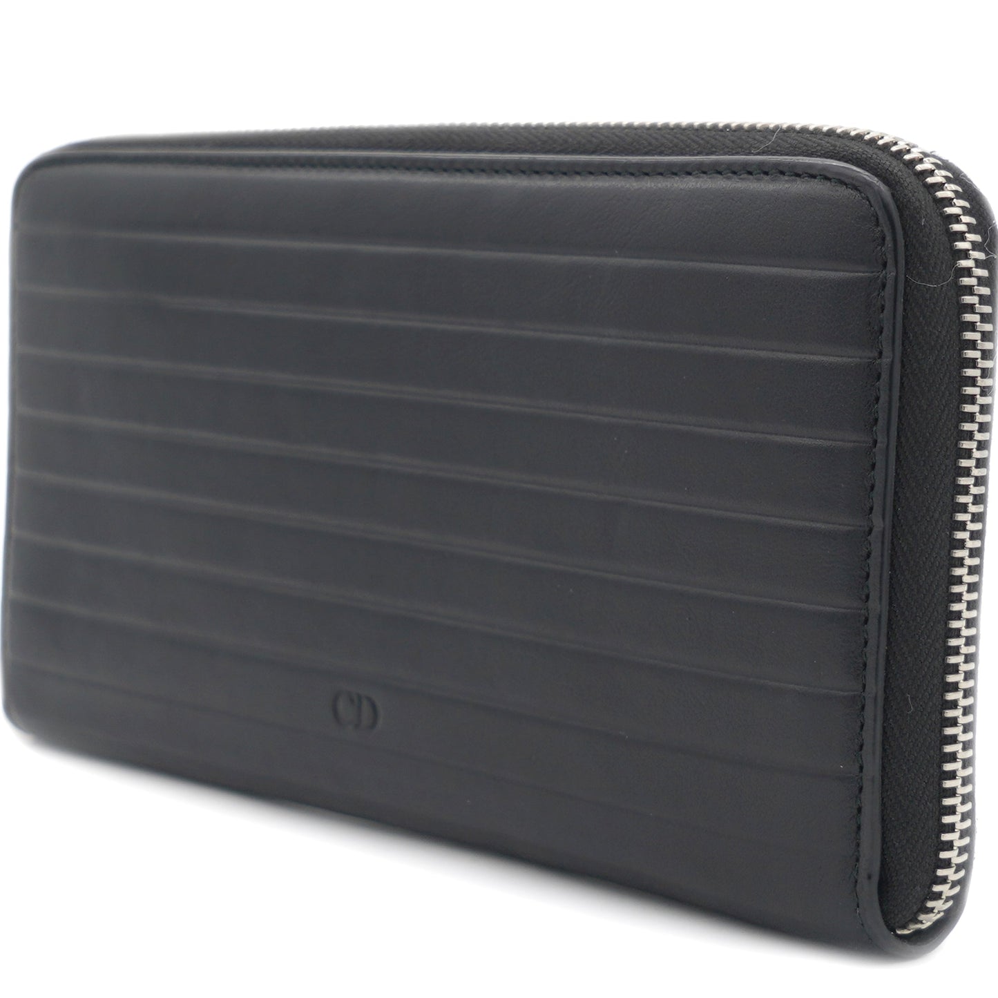 Dior Black Leather Zippy Wallet