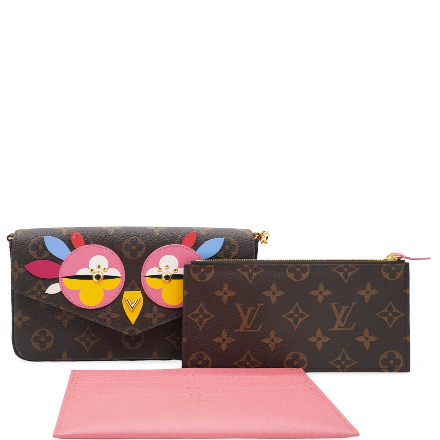 Monogram Canvas Lovely Birds Pochette Felicie Chain Wallet