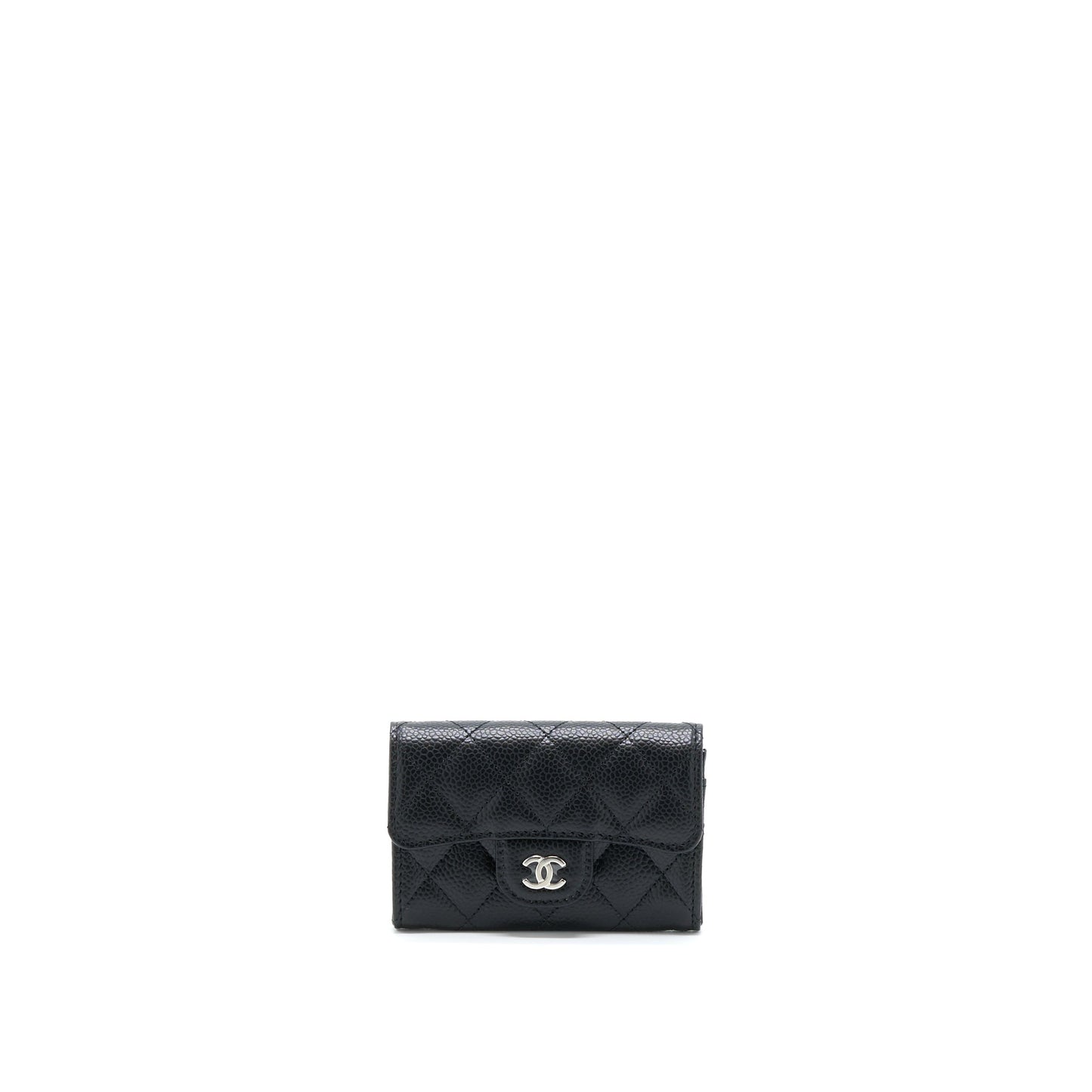 Chanel Classic Flap  Holder Caviar Black SHW