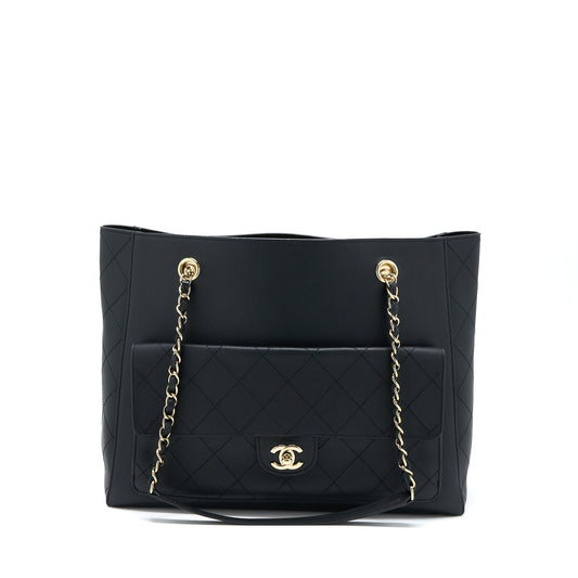 Chanel Tote Bag Lambskin Black LGHW