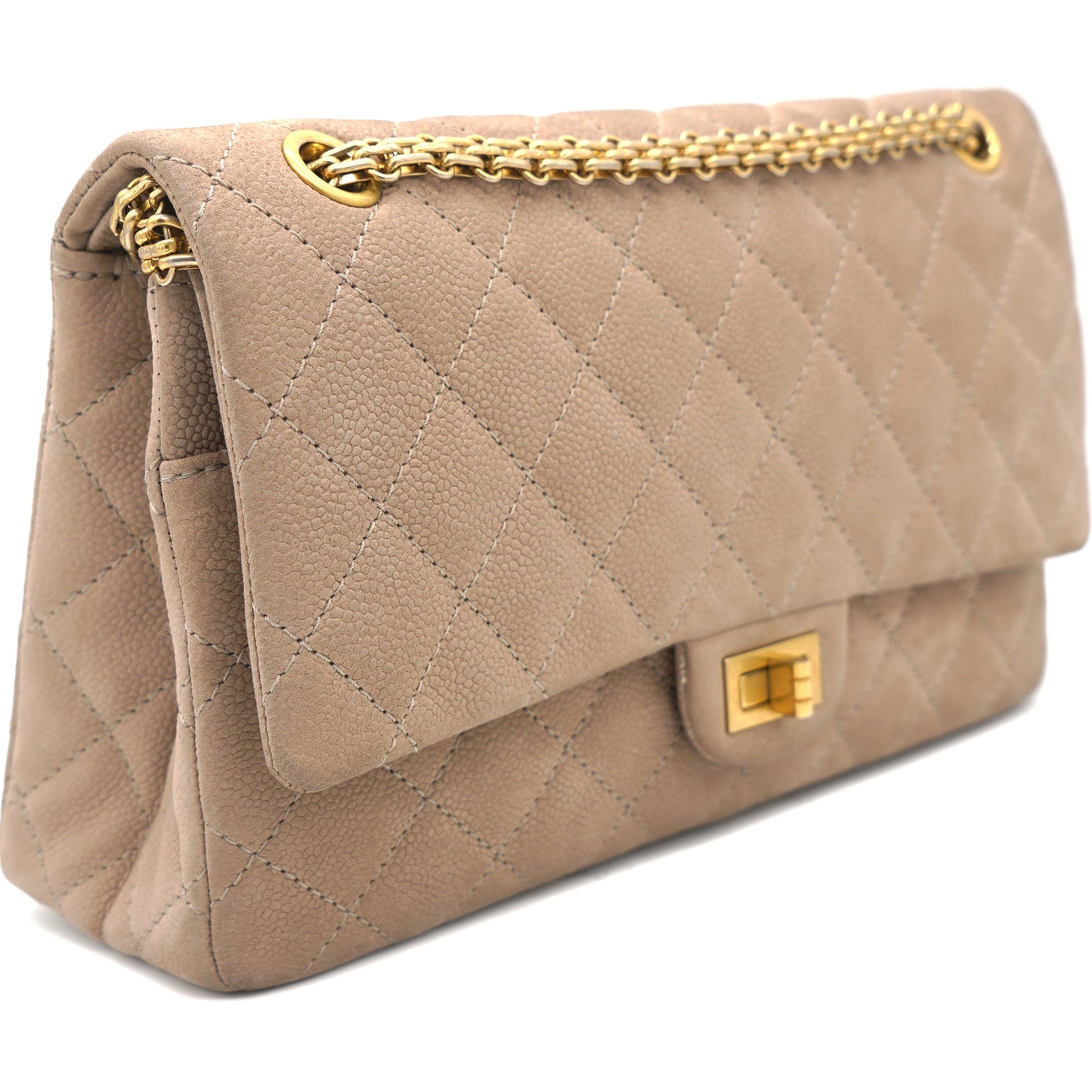 Chanel 2.55 Reissue Flap Bag Nubuck Beige 226