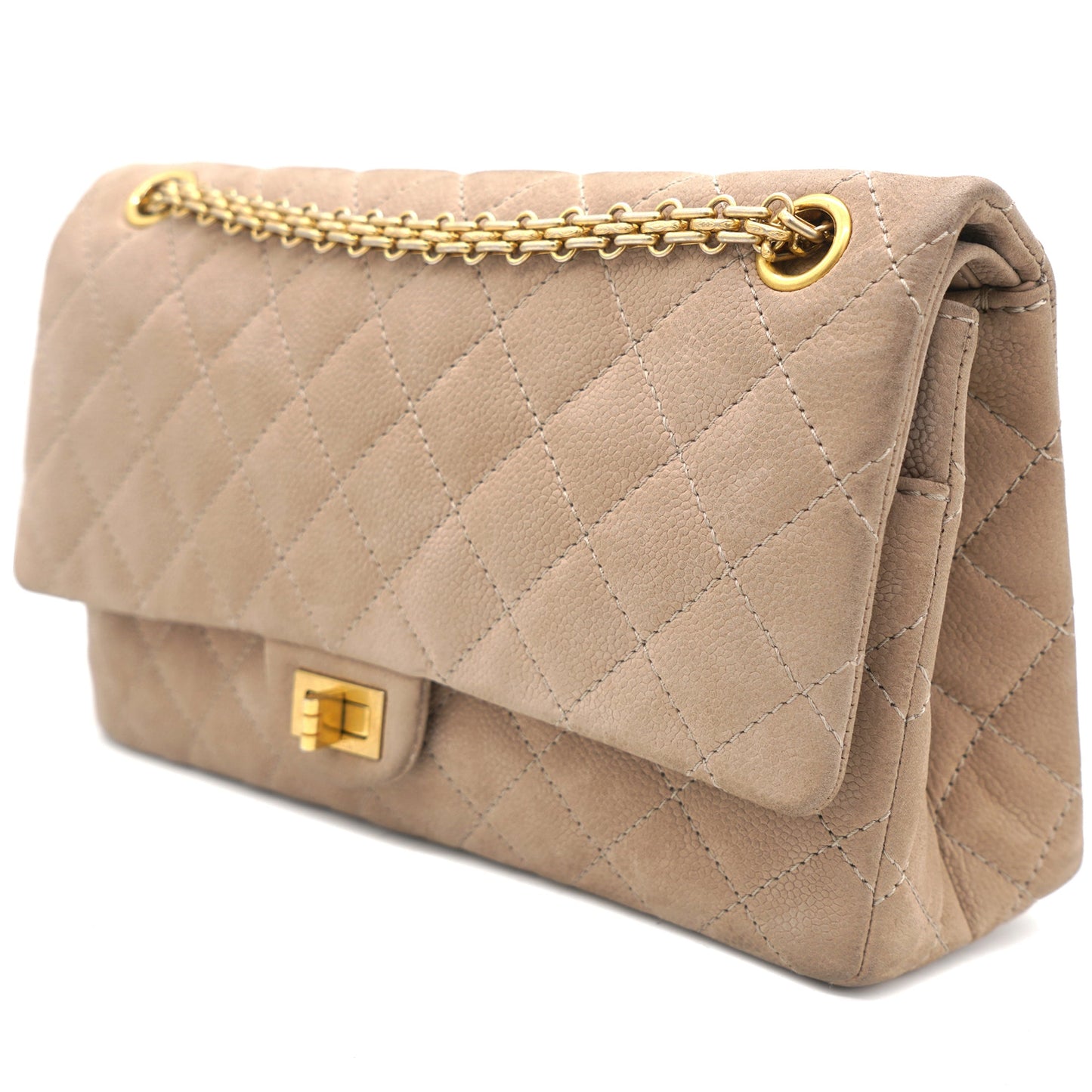 Chanel 2.55 Reissue Flap Bag Nubuck Beige 226