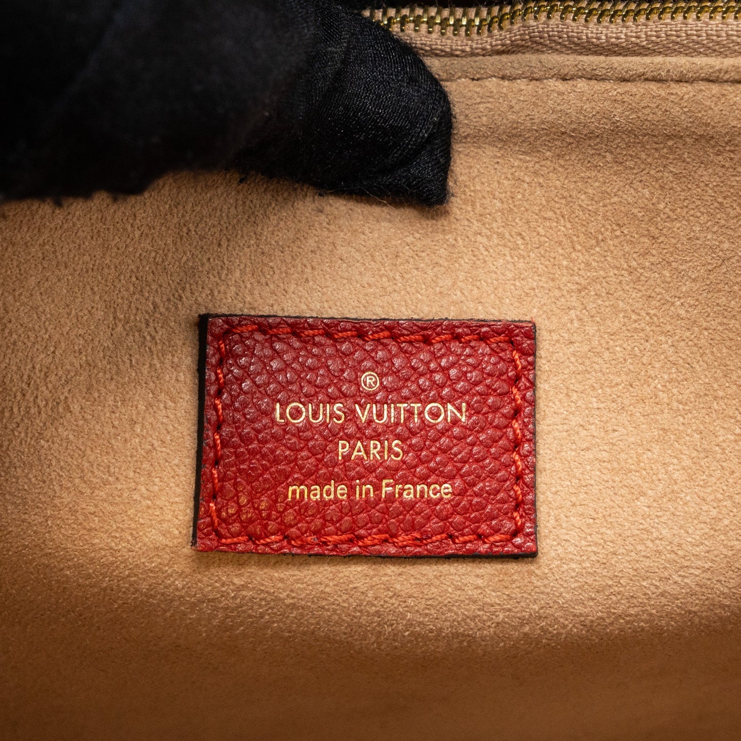 Louis Vuitton top handle tote bag monogram canvas / red GHW