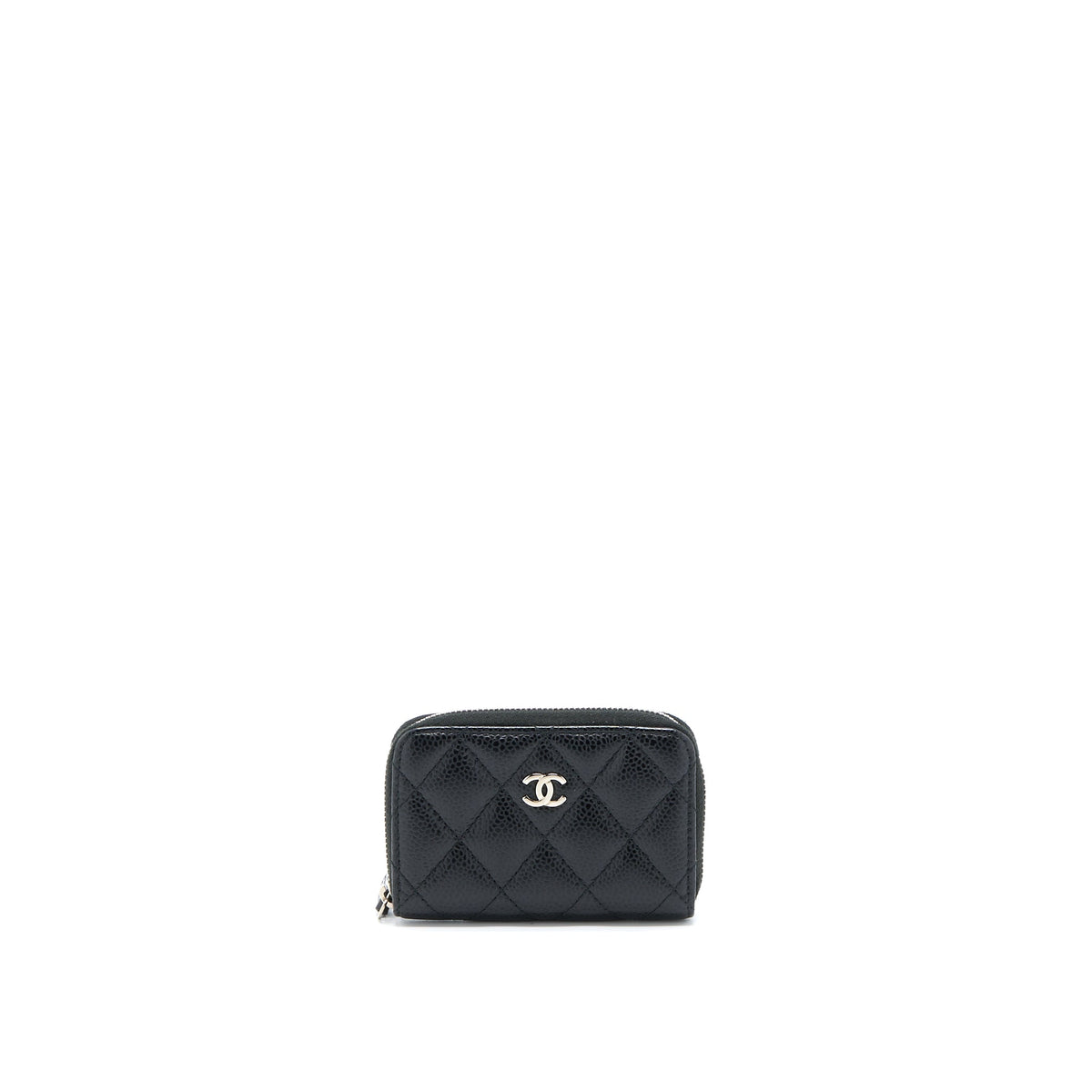 Chanel Small Zip  Holder Caviar Black SHW