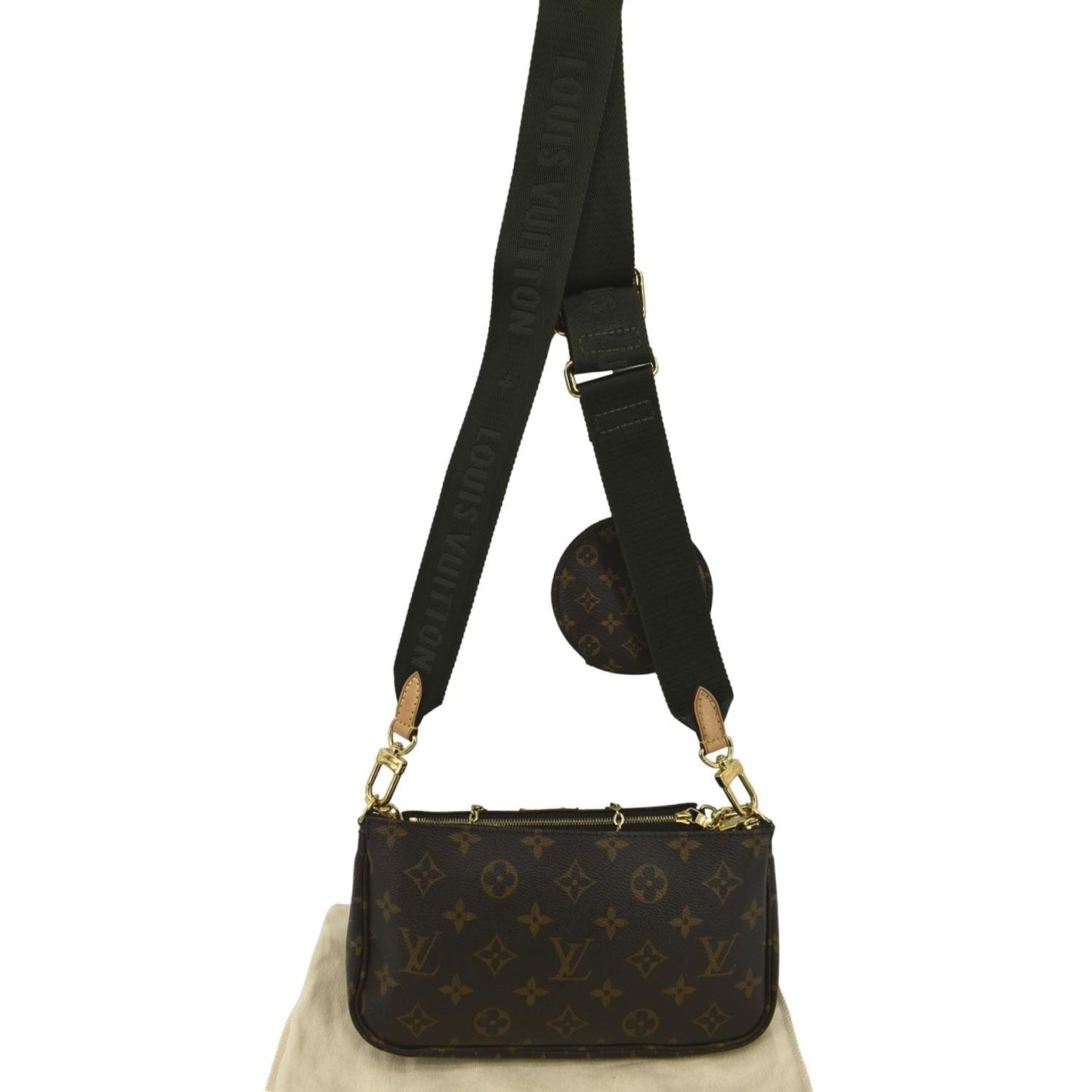 LOUIS VUITTON Multi Pochette Accessoires Monogram Canvas Shoulder Bag Khaki