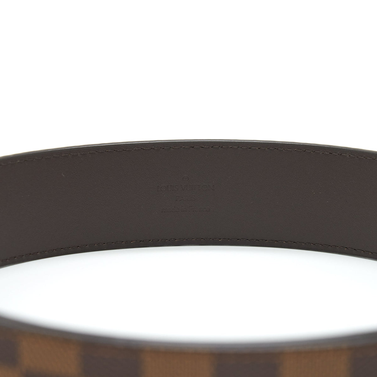 Louis Vuitton Size 95 Belt Damier Ebene Brushed Gold Hardware