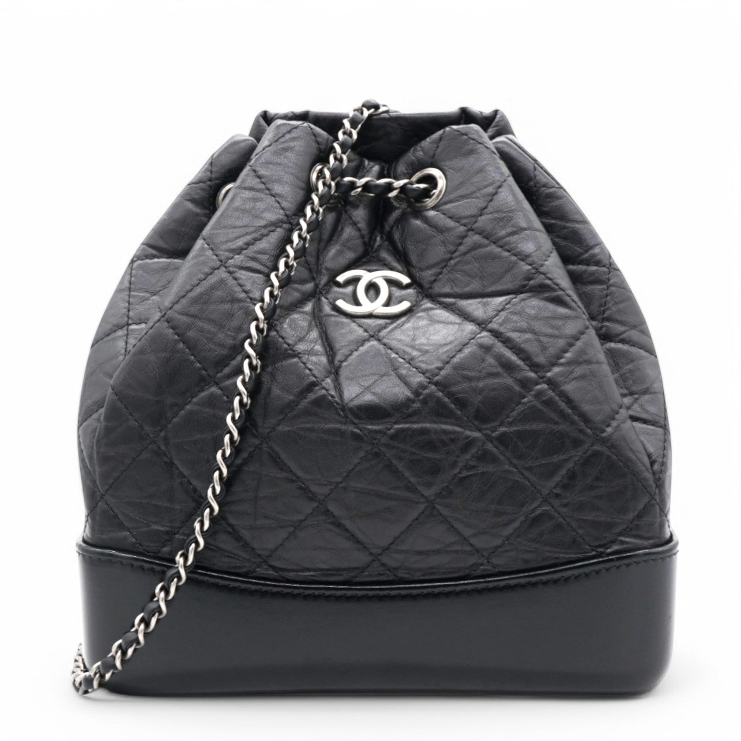 Chanel Aged Quilted Gabrielle Backpack Black