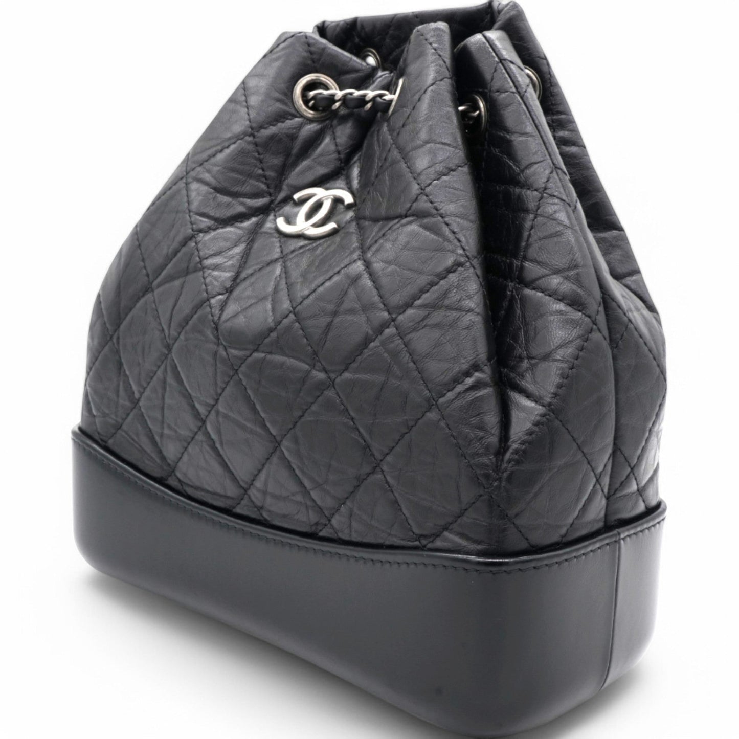 Chanel Aged Quilted Gabrielle Backpack Black
