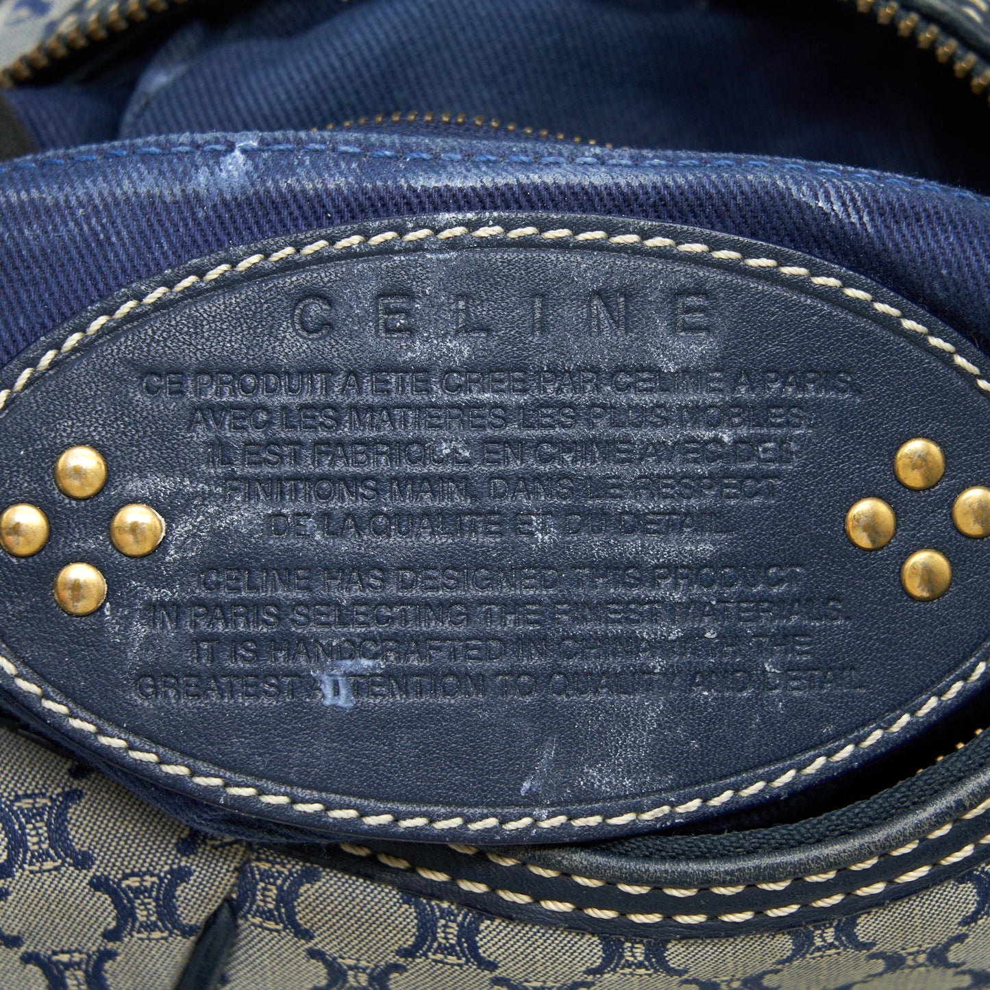 Celine Vintage Canvas Shoulder Bag