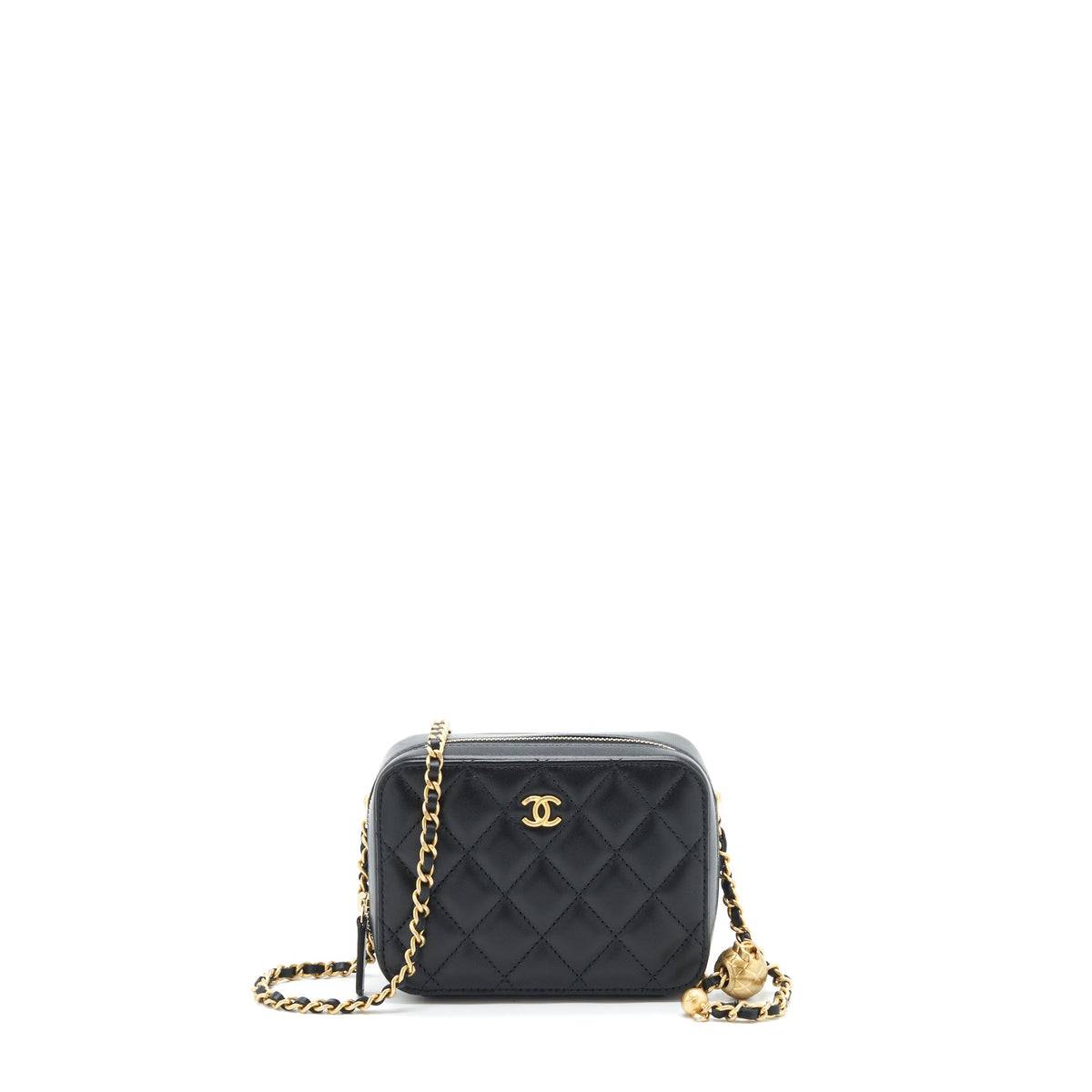 Chanel Pearl Crush Camera Bag Lambskin Black GHW